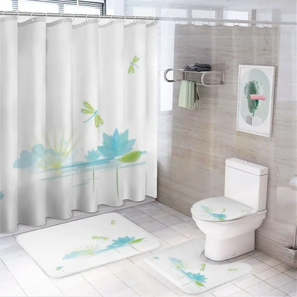 Waterlily Nature Lake on a shower curtain