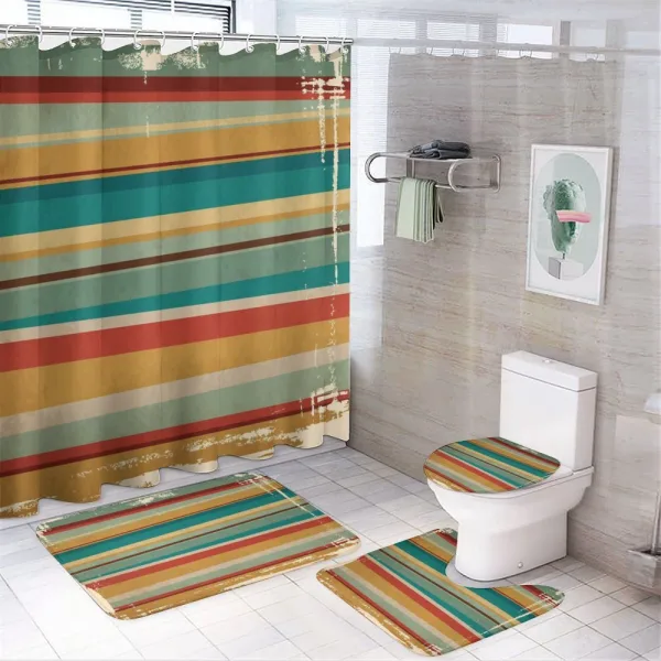 Worn Frame Design on a shower curtain