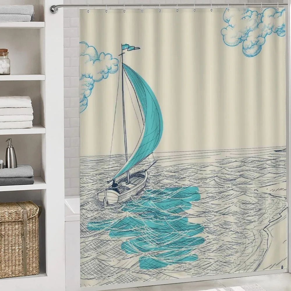 Cloudy Sailing Boat — Detail 4