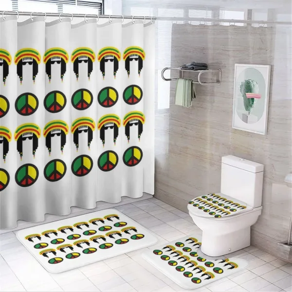 Colorful Reggae on a shower curtain
