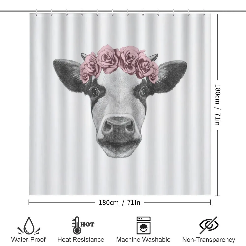 Cow with Roses Wreath — Detail 2