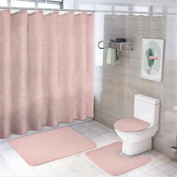 Flowers Spiral on a shower curtain