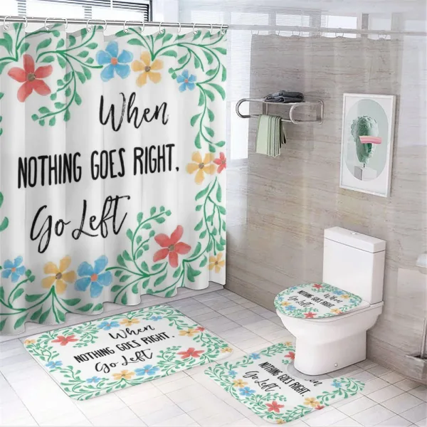 Flowers Wisdom Life on a shower curtain
