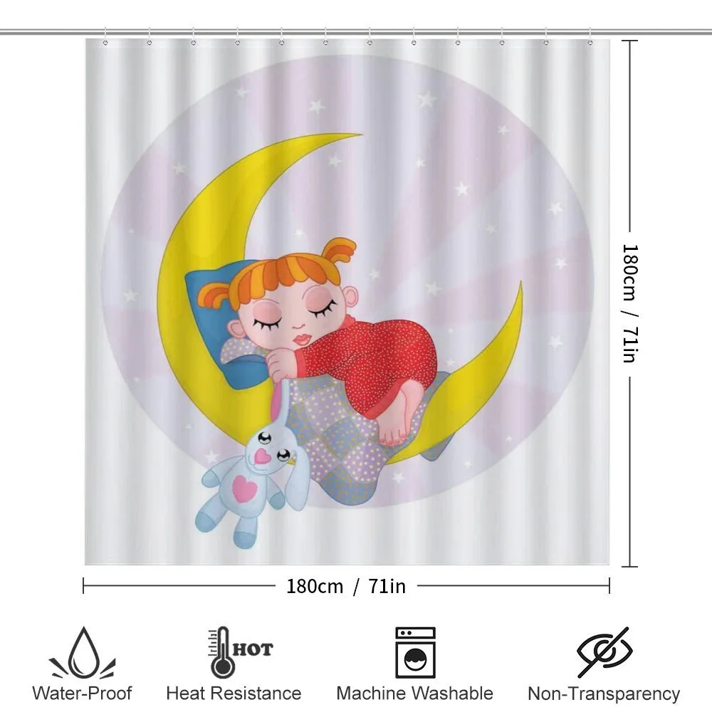 Girl on Moon with Teddy — Detail 2