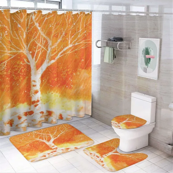 Leafless Tree Autumn on a shower curtain