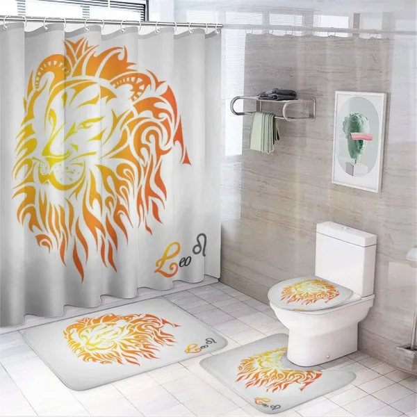 Leo Horoscope Sign on a shower curtain