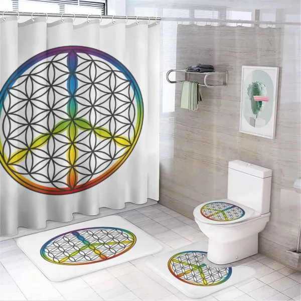 Life and Peace on a shower curtain