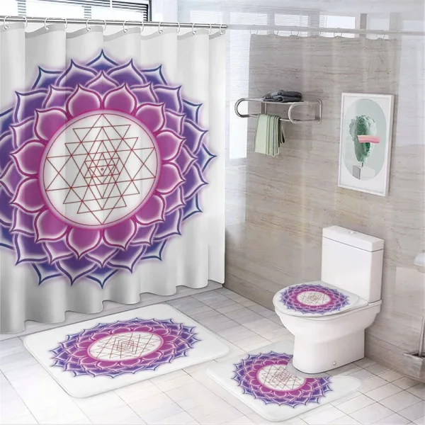 Mystical Yantra Mandala on a shower curtain