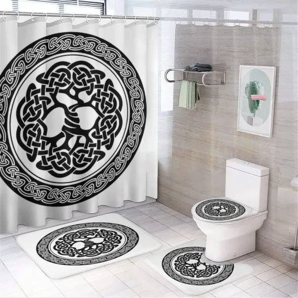 Native Tree of Life Art on a shower curtain