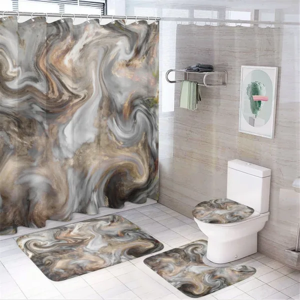 Retro Paintbrush Colors on a shower curtain