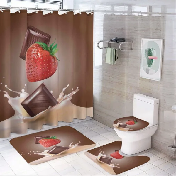 Strawberry Chocolate on a shower curtain