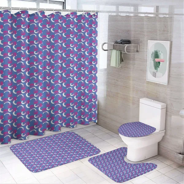 Vibrant Energetic Pattern on a shower curtain