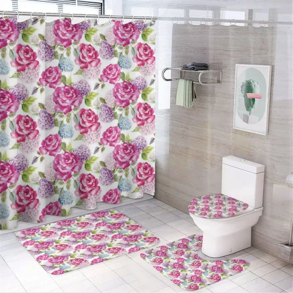 Watercolor Lavenders on a shower curtain