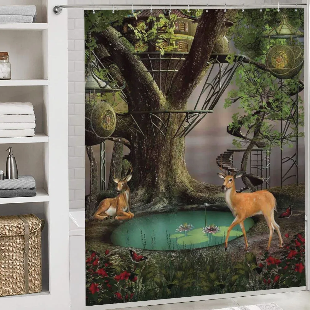 Abstract Deer and Tree House — Detail 4