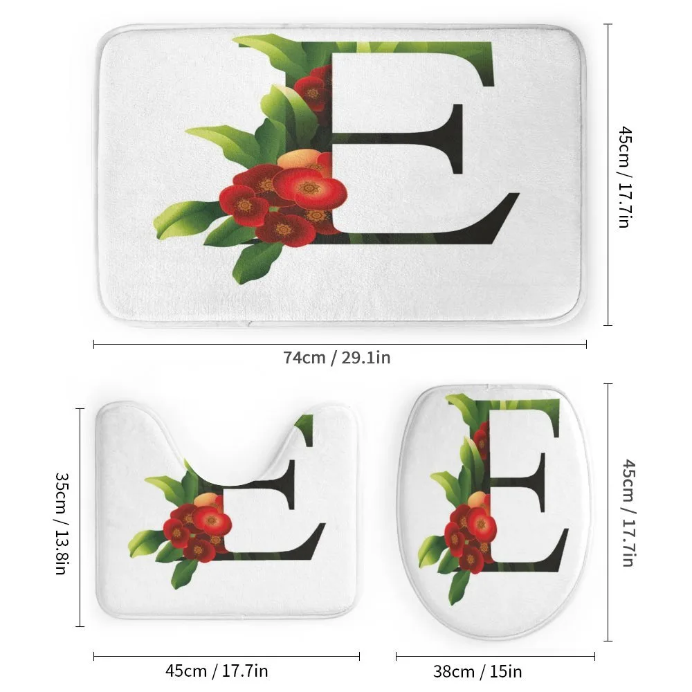 Alphabet Red Blooms — Detail 1