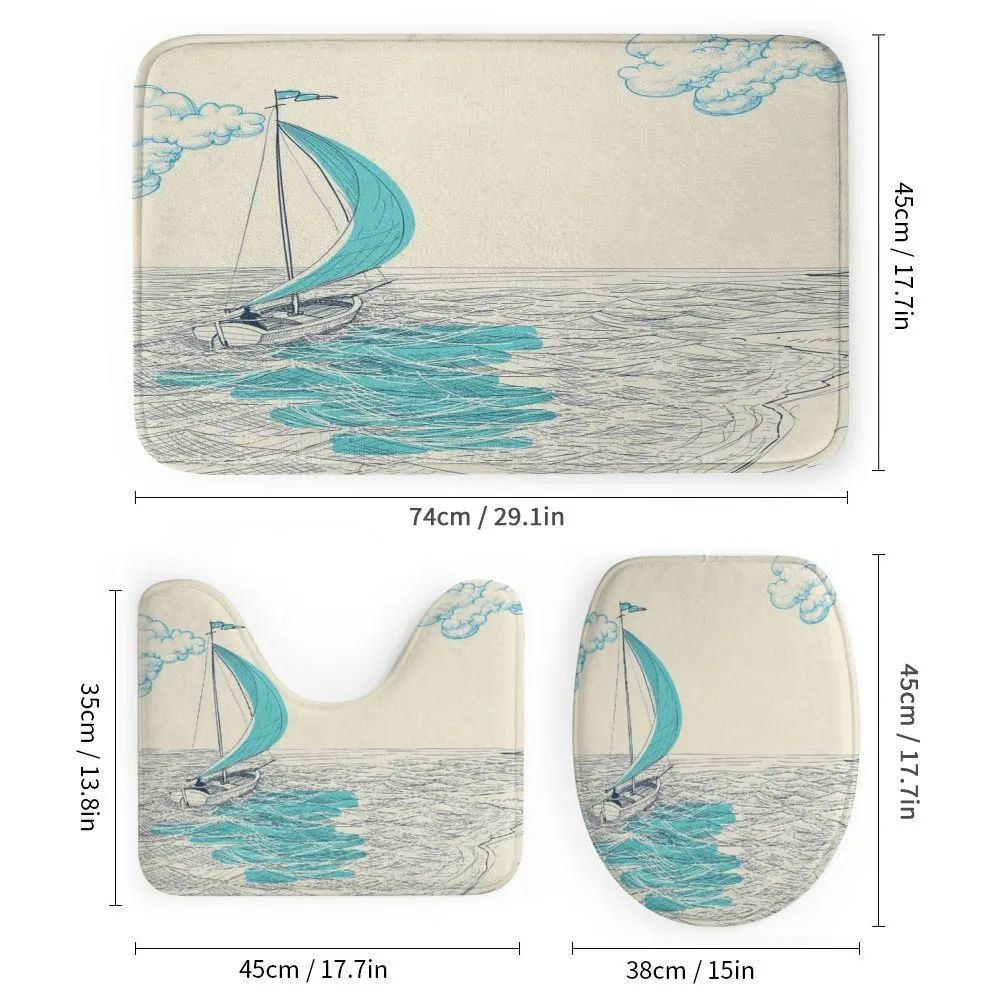 Cloudy Sailing Boat — Detail 1