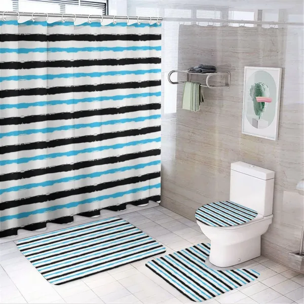 Color Bands Stripes on a shower curtain