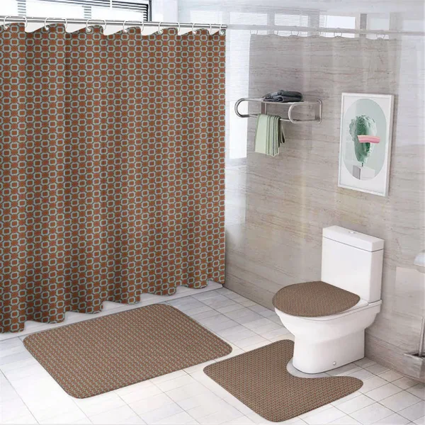 Creative Symmetric Design on a shower curtain