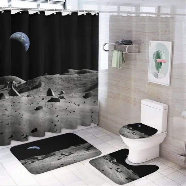Earth Seen from the Moon on a shower curtain