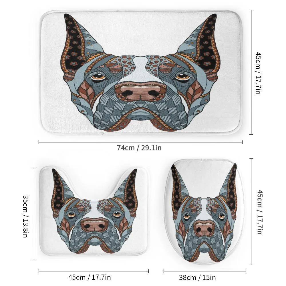 Floral Zentangle Dog — Detail 1