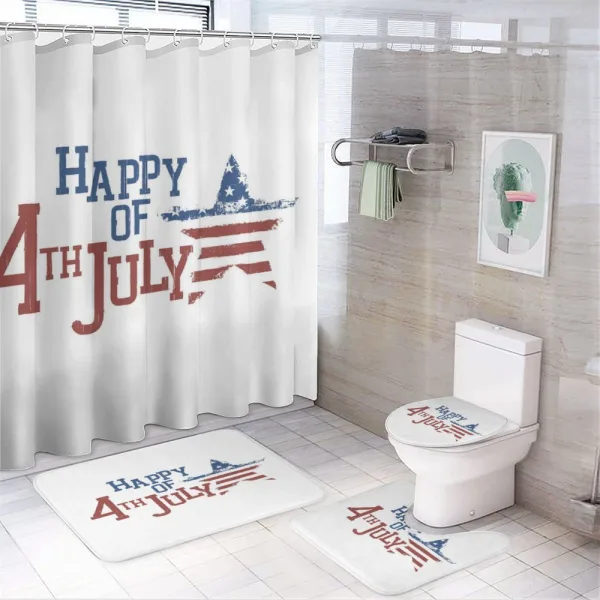 Grunge Pattern USA on a shower curtain