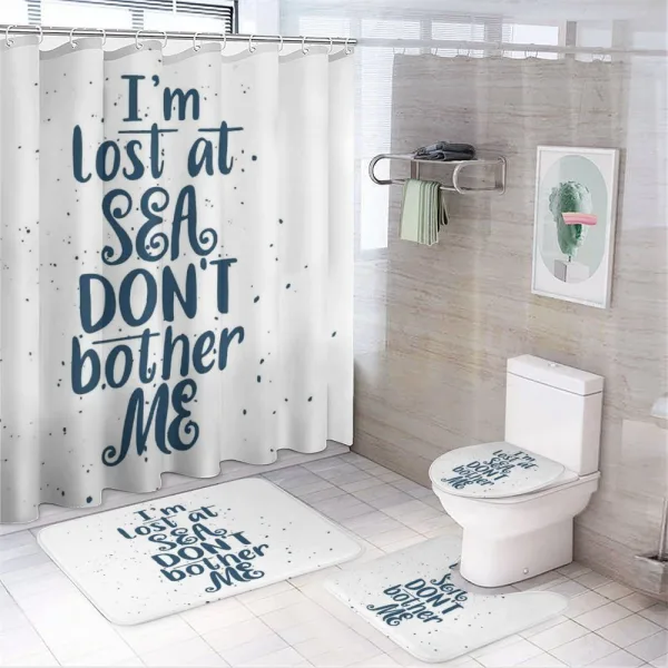 I Am Lost at the Sea on a shower curtain