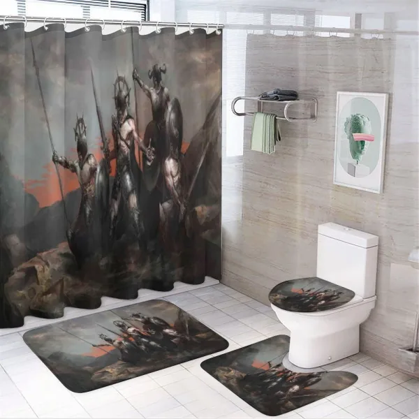 Medieval on a shower curtain