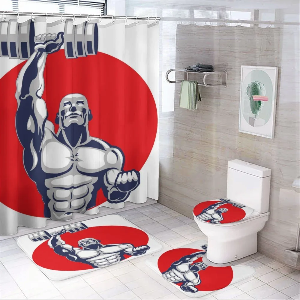 Muscular Man Lifting — Your design