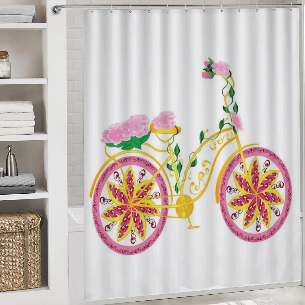 Pink Bike Floral Ornament — Detail 4