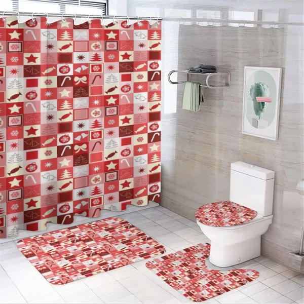 Pink Cone Stars on a shower curtain