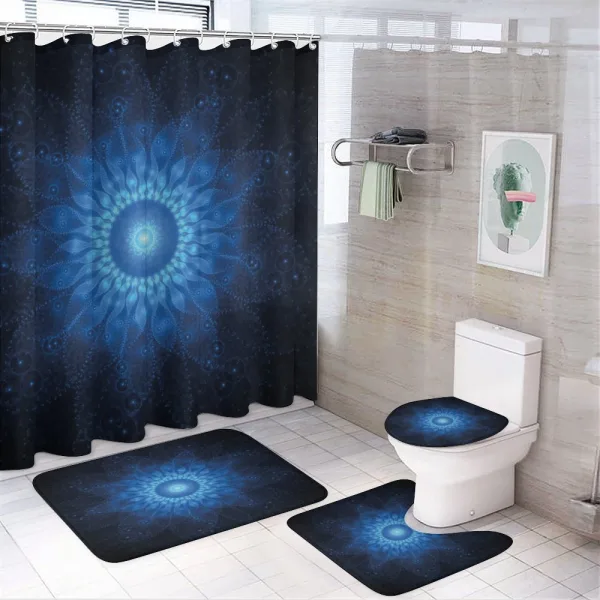 Space Mandala Artwork on a shower curtain