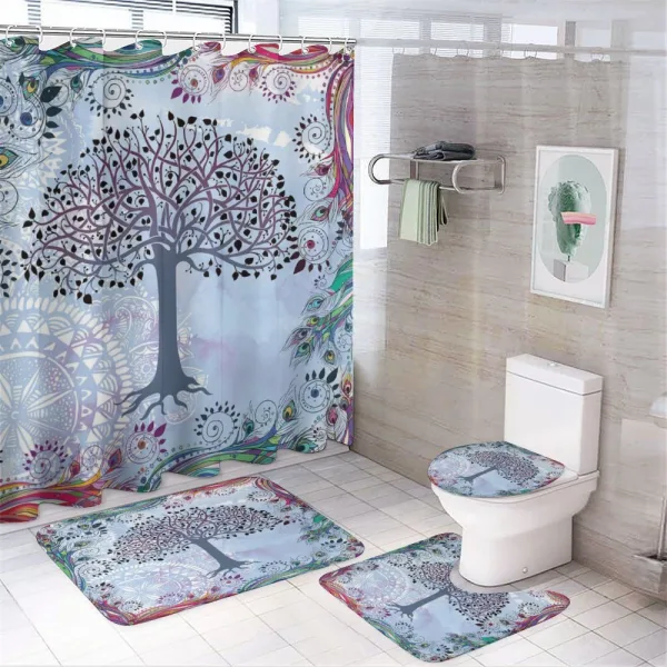 Vintage Tree of Life on a shower curtain