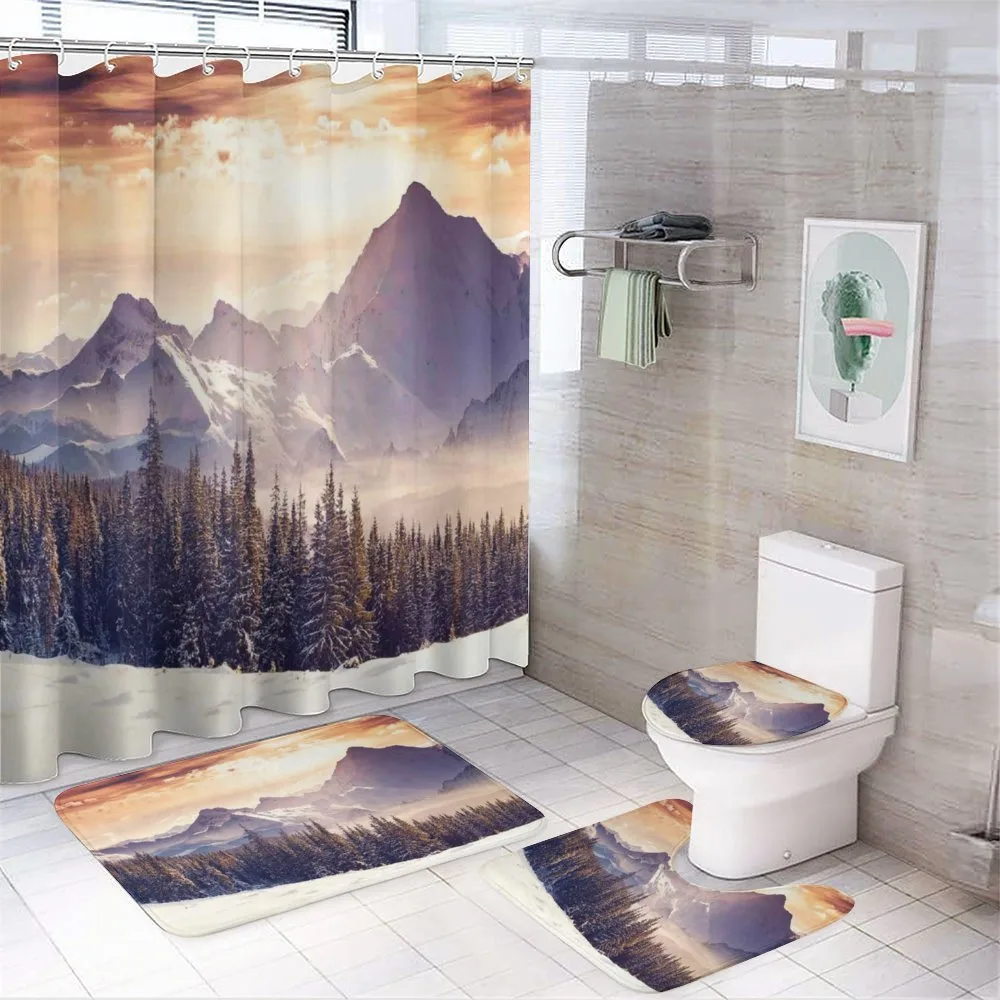 Winter Evening Mountain — Your design