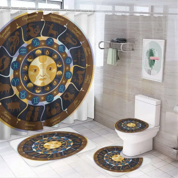 Aries Taurus Gemini on a shower curtain