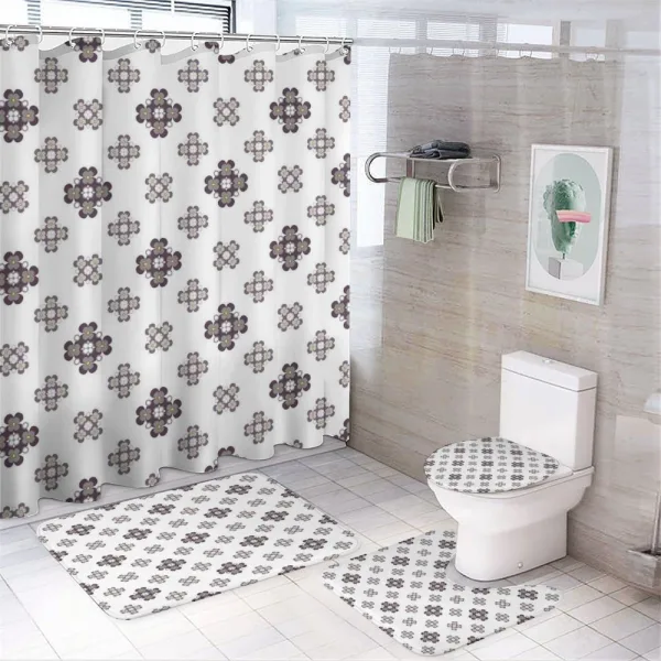Blooming Nature Pattern on a shower curtain