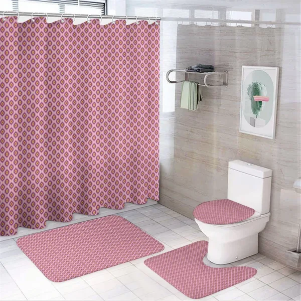 Colorful Oriental Motif on a shower curtain