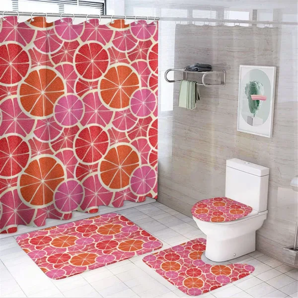 Funky Grapefruit Citrus on a shower curtain