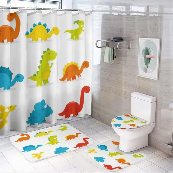 Funny Cartoon Set on a shower curtain