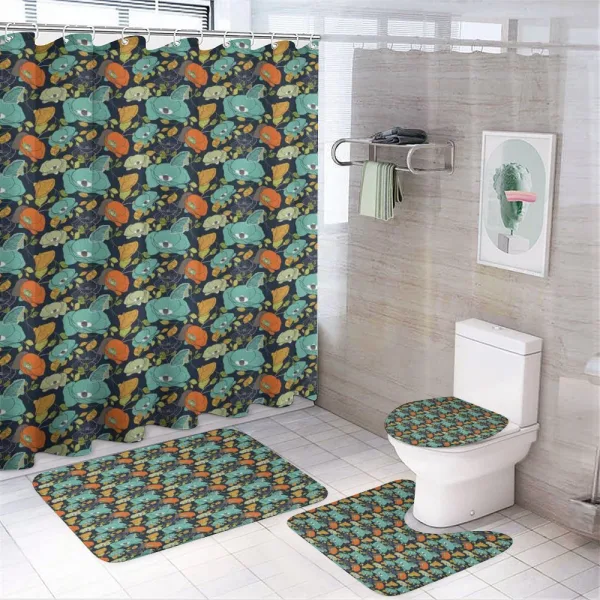 Hand Drawn Flora on a shower curtain