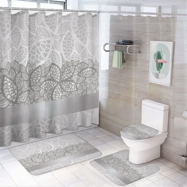 Lace Inspired Floral on a shower curtain