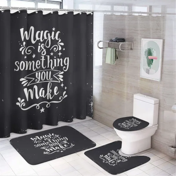 Magic is Something You Make on a shower curtain