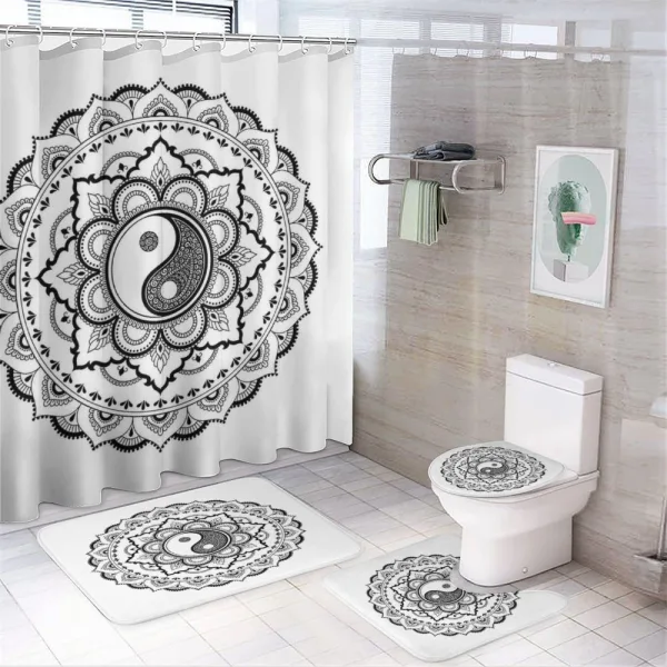 Mandala Flowers on a shower curtain