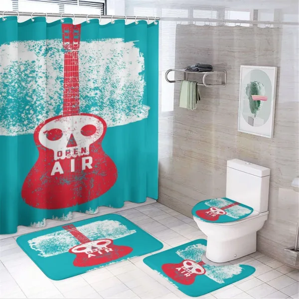 Open Air Festival Guitar on a shower curtain