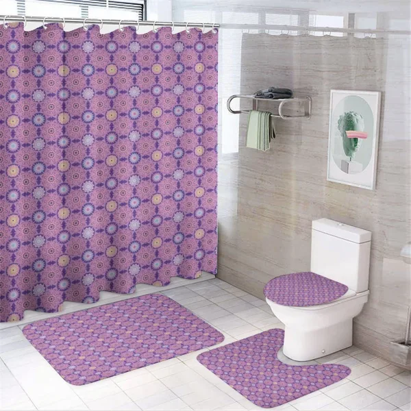 Oriental Feminine Flourishes on a shower curtain