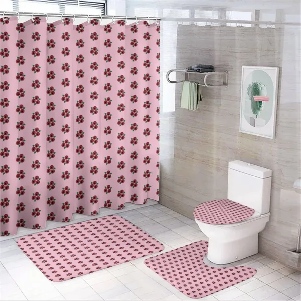 Pastel Berries Pattern on a shower curtain