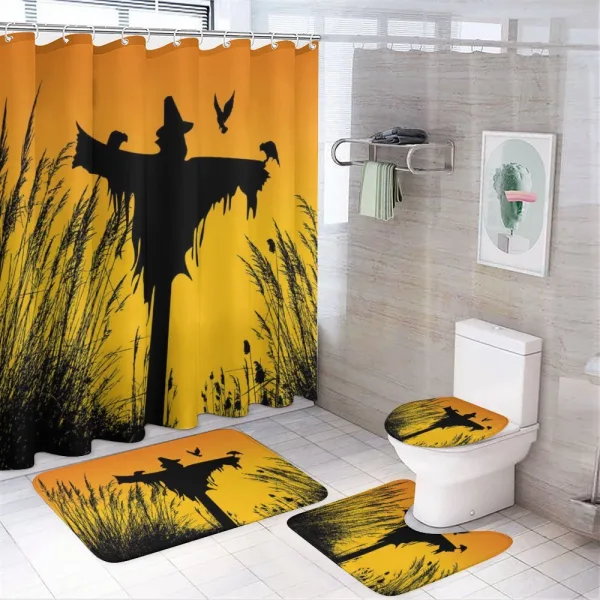 Rural Silhouettes on a shower curtain