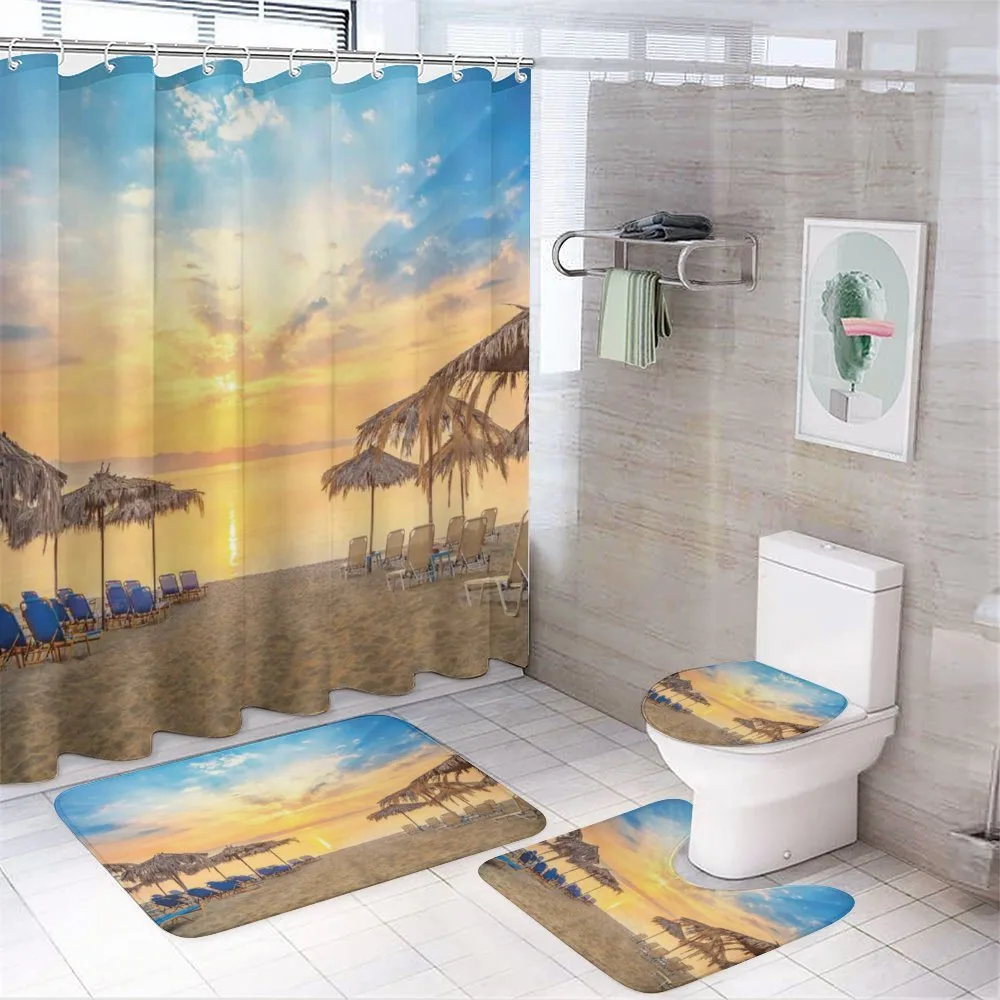 Sandy Beach with Sunrise — Your design