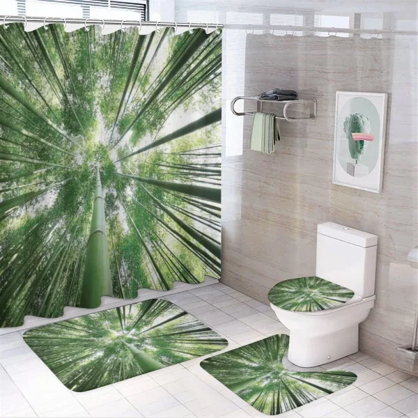 Tropic Rain Forest Bamboo on a shower curtain