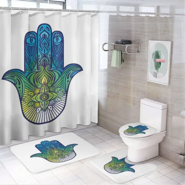 Vibrant on a shower curtain
