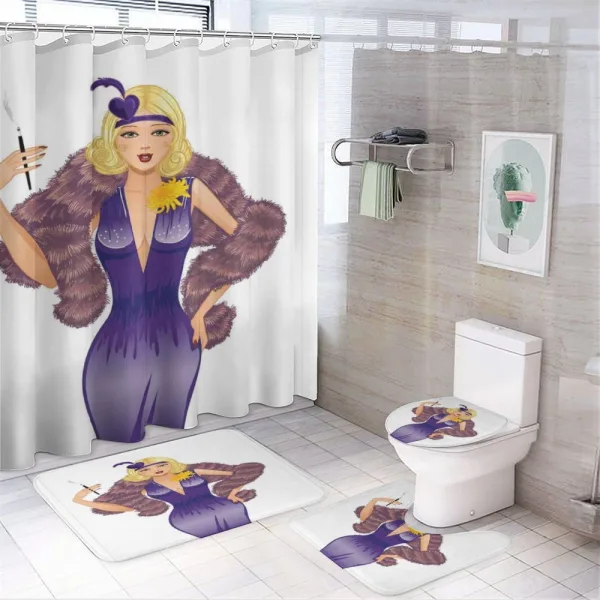 1930s Style Blondie on a shower curtain